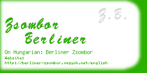 zsombor berliner business card